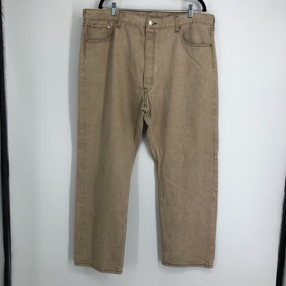 LEVI’S 44x32 501XX Straight Fit‎ Jeans Light Brown - Picture 1 of 6